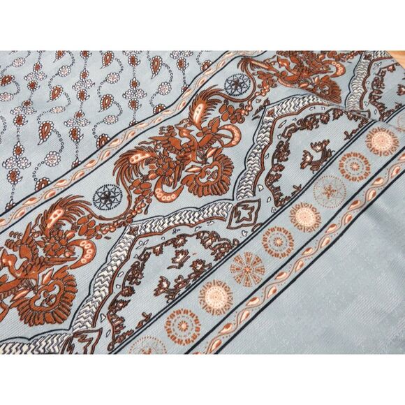 Mens Colowear Train Ticket Short Sleeve Button Front Paisley Shirt Size XL India - Picture 9 of 12